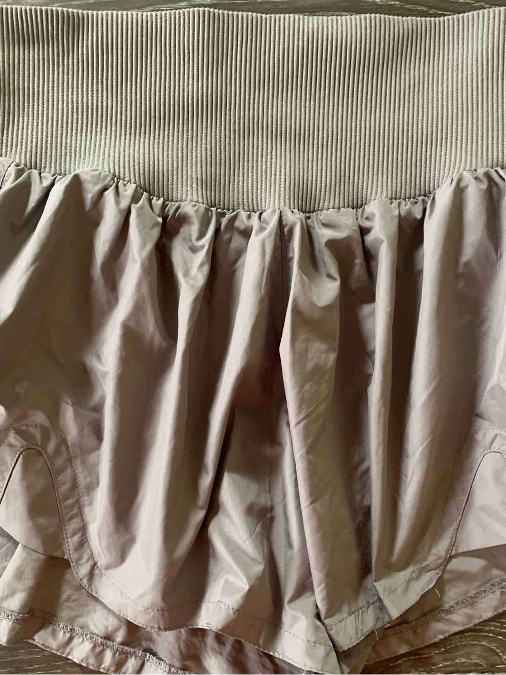 FP Movement by Free People High Waist Shorts in Taupe and Cream